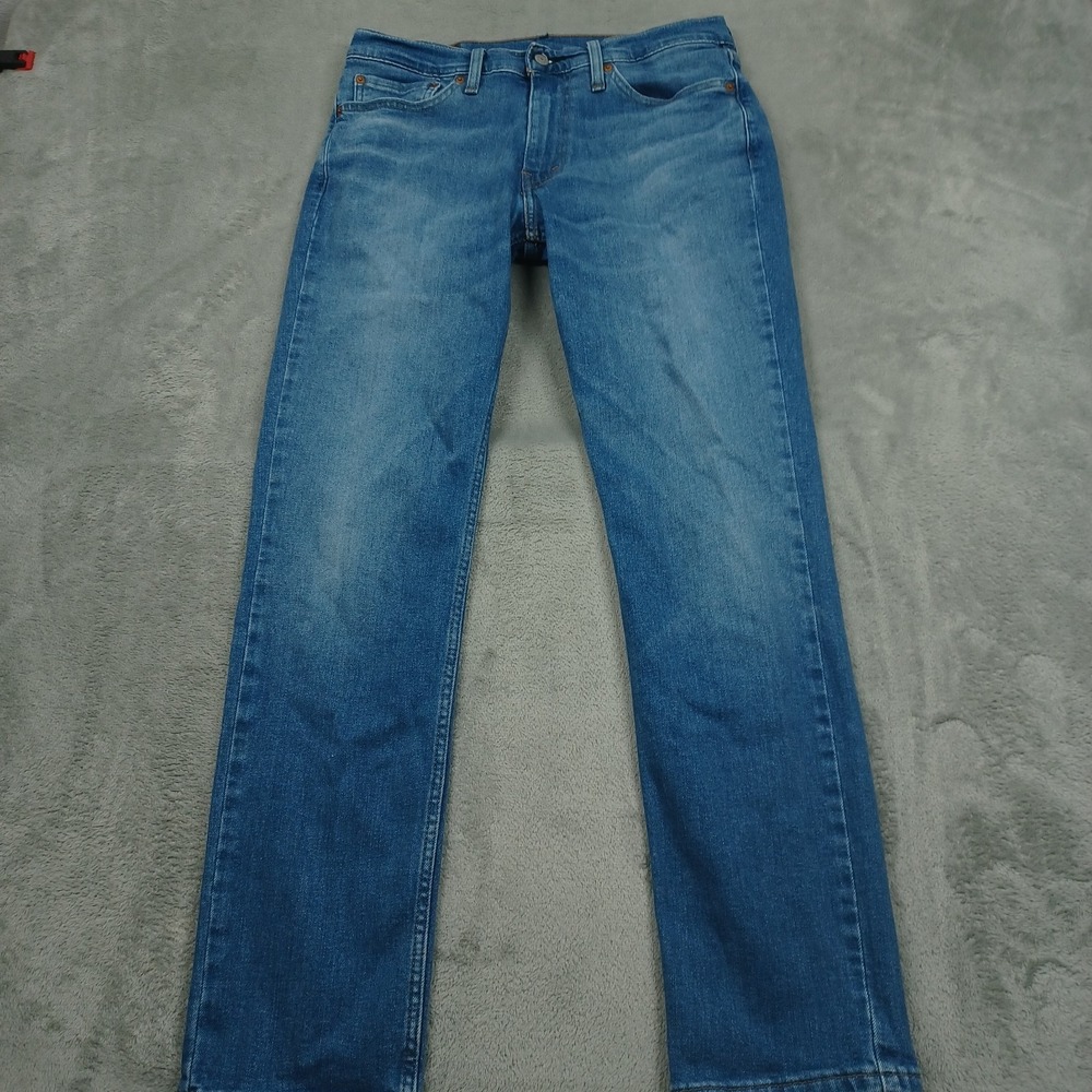 Levis 511 Jeans Mens 32x32 Blue Denim Slim Fit Distressed Pockets Cotton‎ A2